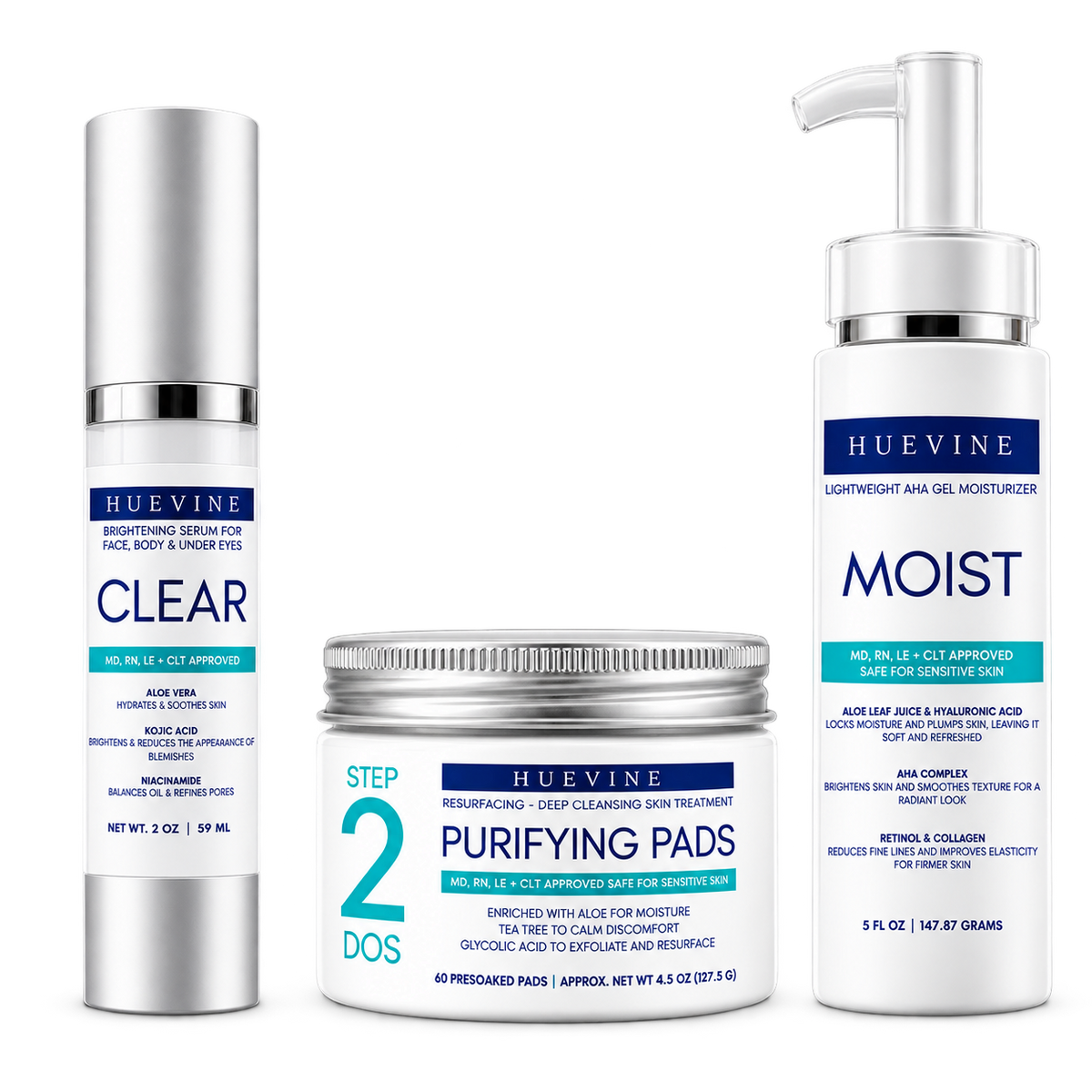 HueVine Dark Spot + Hyperpigmentation Routine | 3-Step Brightening Set