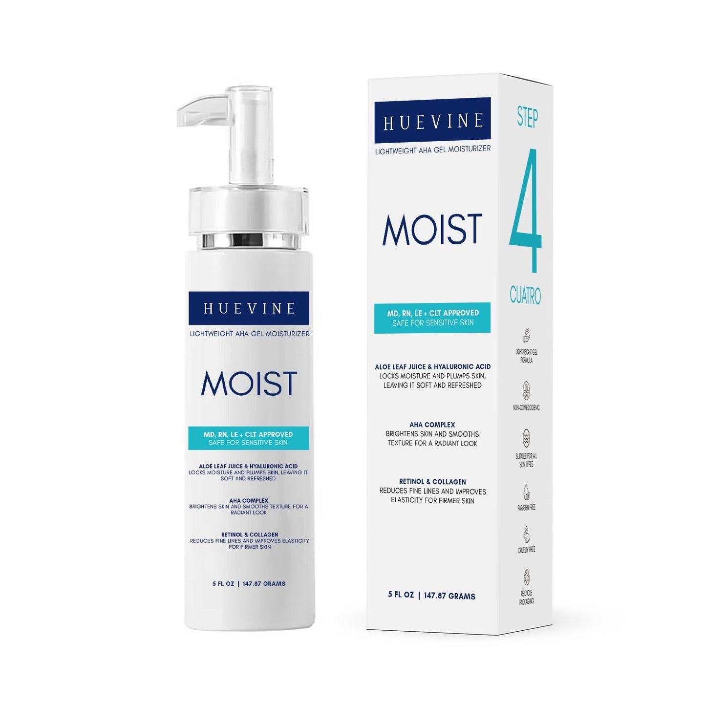 MOIST | Gel Facial Moisturizer - HueVine Wellness + Spa